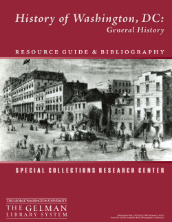 History of Washington, DC - GW Libraries