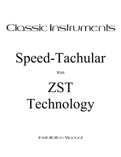 Speed-Tachular Wiring