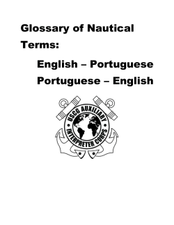 Glossary of Nautical Terms: English &ndash; Portuguese Portuguese