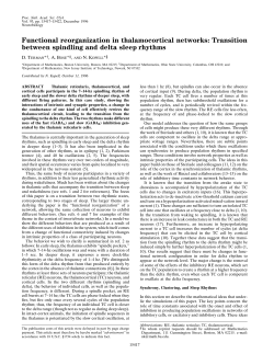 Functional reorganization in thalamocortical networks: Transition