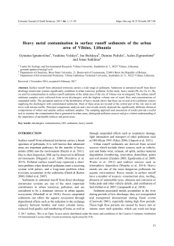 Heavy metal contamination in surface runoff sediments of the urban