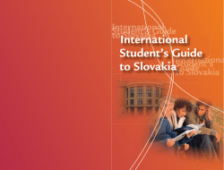 International Student`s Guide to Slovakia