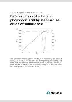 Determination of sulfate in phosphoric acid by standard ad
