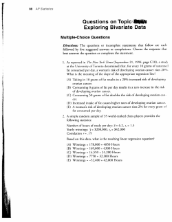 Questions on Topic Exploring Bivariate Data