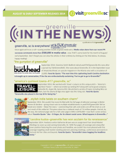 greenville, sc is everywhere! “the gumption of greenville