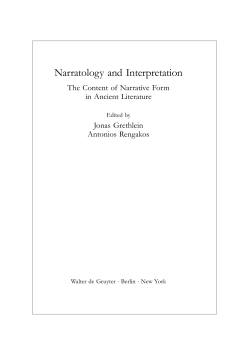 (2009) Narratology and Interpretation