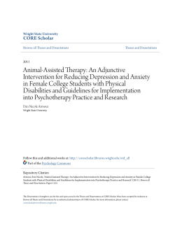 Animal-Assisted Therapy: An Adjunctive