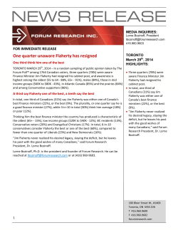 One quarter unaware Flaherty has resigned