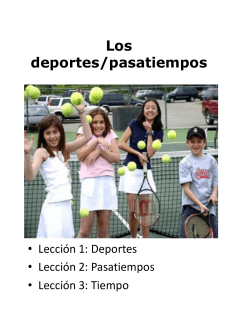 Los deportes/pasatiempos