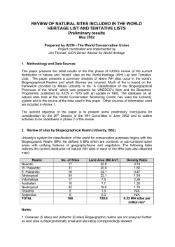 REVIEW OF WORLD HERITAGE AND TENTATIVE LISTS _1_1