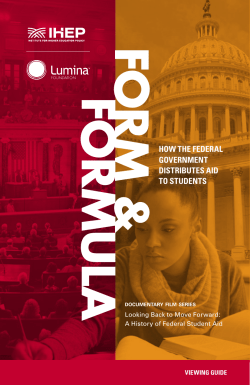 HOW THE FEDERAL GOVERNMENT DISTRIBUTES AID TO