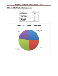 December 2014 GATE Parent Survey - Fairfield