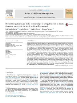 Occurrence patterns and niche relationships of sympatric owls in
