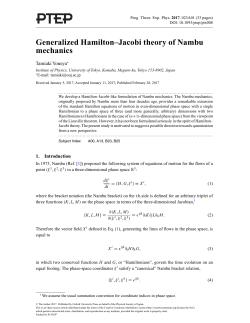 Generalized Hamilton&ndash;Jacobi theory of Nambu