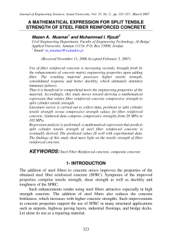 a mathematical expression for split tensile