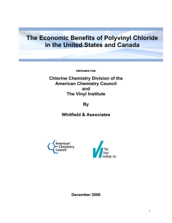 The Economic Benefits of Polyvinyl Chloride in the United States