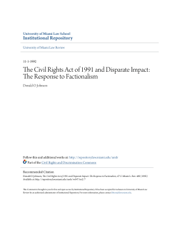 The Civil Rights Act of 1991 and Disparate Impact