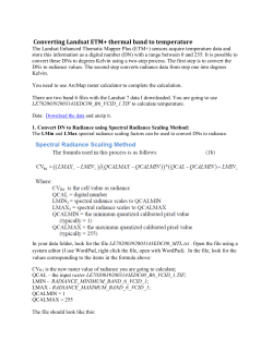 Converting Landsat ETM+ thermal band to temperature