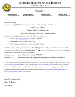 10th Grade Honors - Ocean County Library
