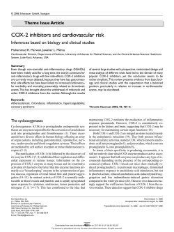 COX-2 inhibitors and cardiovascular risk