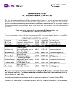 Department of Drama Loan Guidelines 12.15
