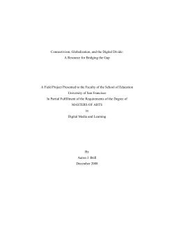 Connectivism, Globalization, and the Digital Divide