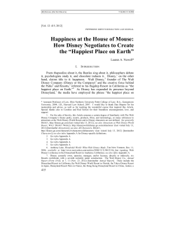 Happiness at the House of Mouse: How Disney Negotiates to Create