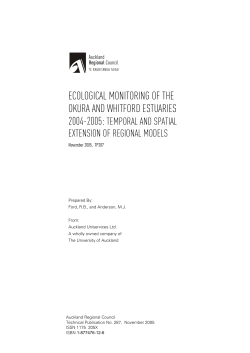 ecological monitoring of the okura and whitford estuaries