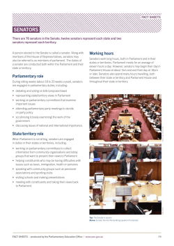 Senators - Parliamentary Education Office