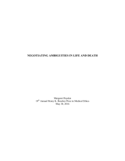 negotiating ambiguities in life and death