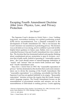 Escaping Fourth Amendment Doctrine After Jones