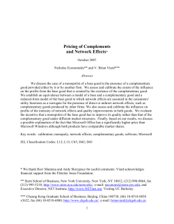 Pricing of Complements and Network Effects