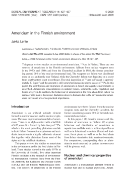 americium in the Finnish environment