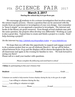 SCIENCE FAIR 2007 - Auburn School District