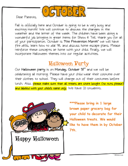 ***Please bring in 1 large brown paper grocery bag for your child to