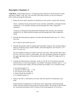 Descriptive Chemistry 3