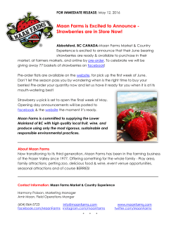 Maan Farms is Excited to Announce