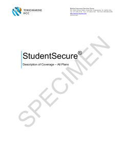 StudentSecure All - HCC Medical Insurance Services
