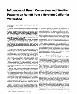 Influences of Brush Conversion and Weather Patterns on Runoff