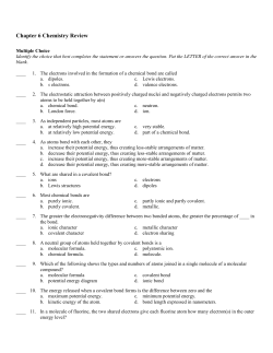 Chapter 6 Chemistry Review