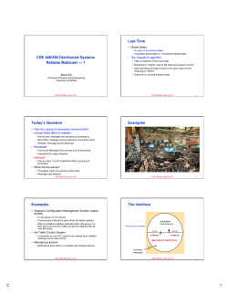 CSE 486/586 Distributed Systems Reliable Multicast --