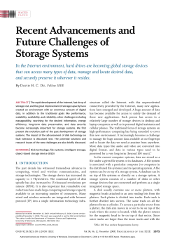 Future Storage Systems
