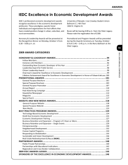 IEDC Excellence in Economic Development Awards