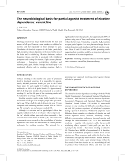 The neurobiological basis for partial agonist treatment of nicotine