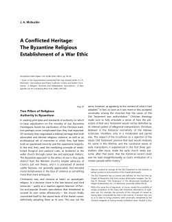 A Conflicted Heritage- The Byzantine Religious