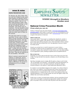 2016 October Safety Newsletter
