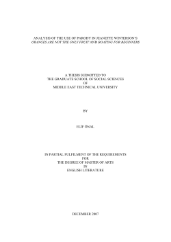 analysis of the use of parody in jeanette winterson`s