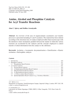 Amine, Alcohol and Phosphine Catalysts for Acyl