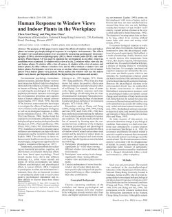 Human Response to Window Views and Indoor Plants in the