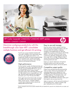 HP Color LaserJet CM6030/CM6040 MFP series